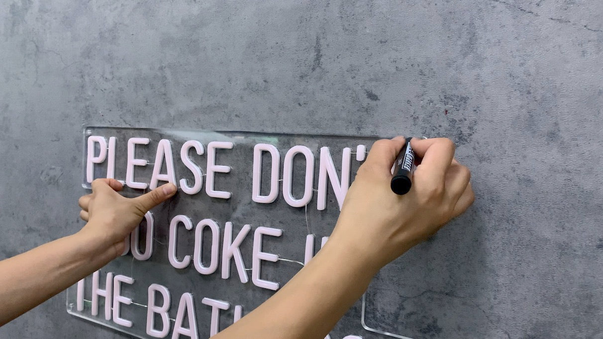 How to Hang LED Neon signs without a Backboard? AOOS Custom