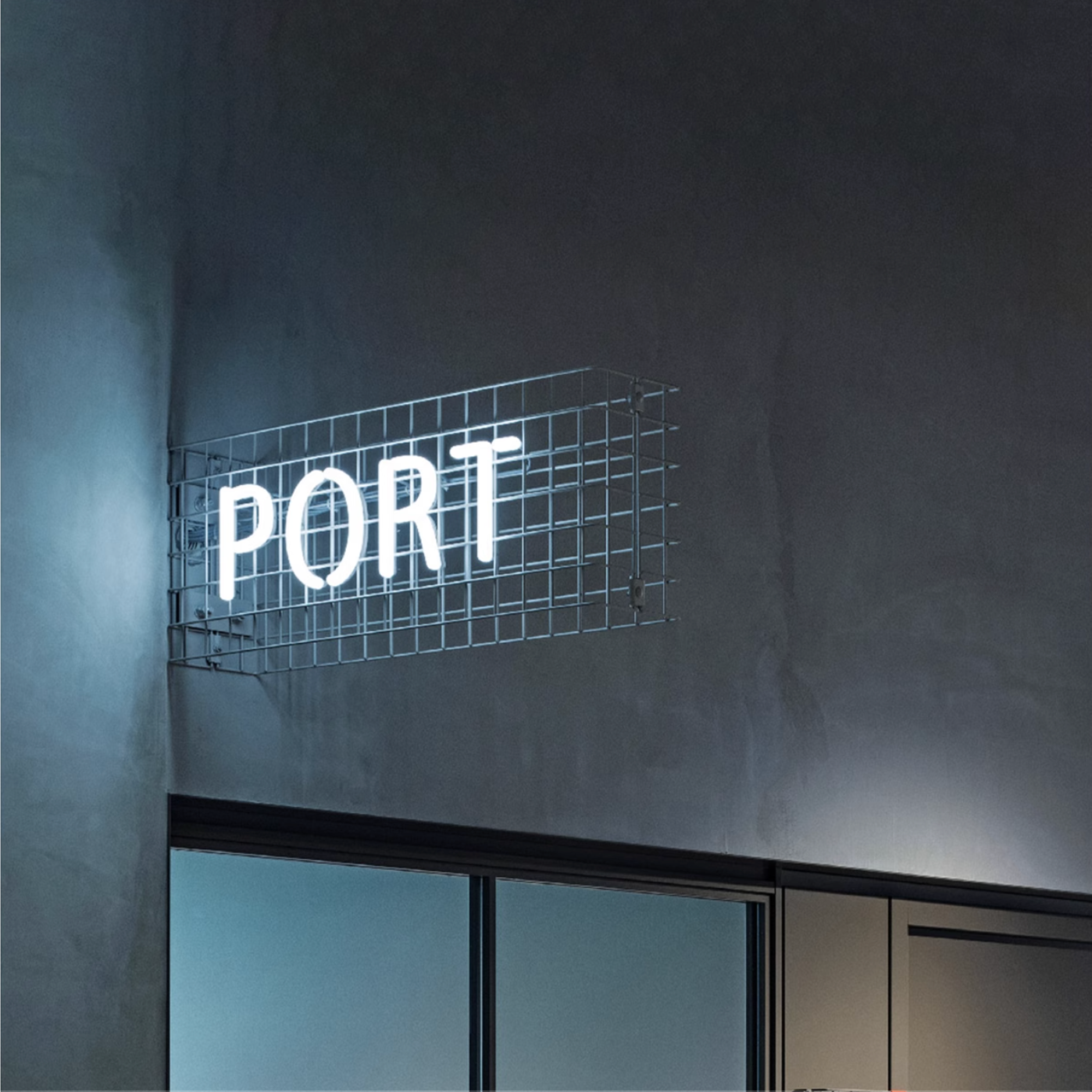 Custom Metal Mesh Signs with Neon Lighting