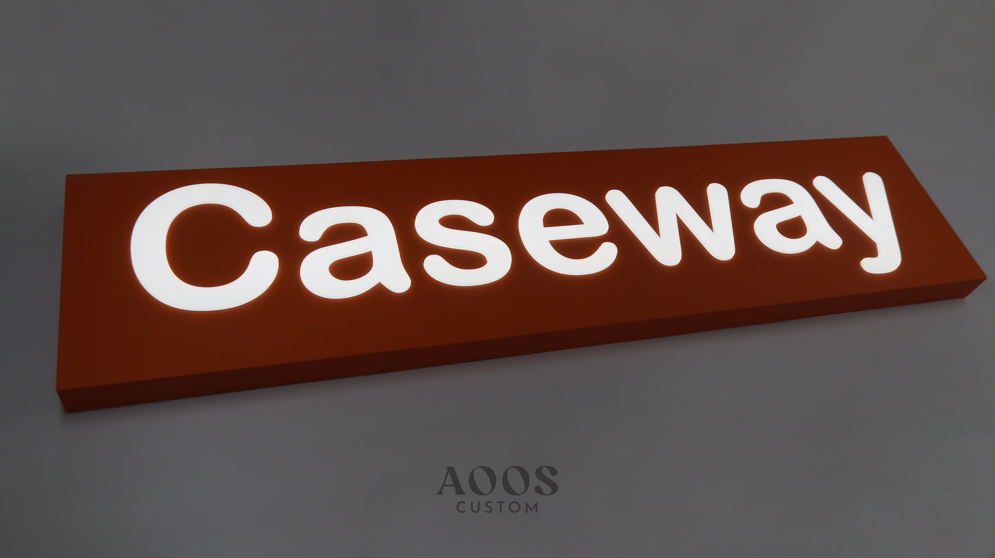 Custom LED Front Lit Acrylic Letter Sign with Backing, Illuminated Storefront Logo Sign, Lighted Wall Sign for Shops, Cafes, Restaurants & Retail Branding