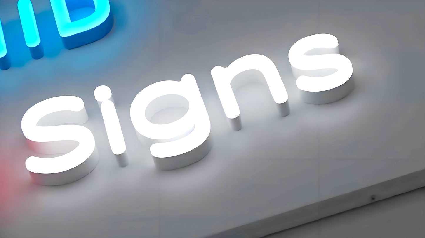 Custom LED Neon Sign, Light Up Channel Letter Signs, Battery Operated, Plug-In or Hardwired