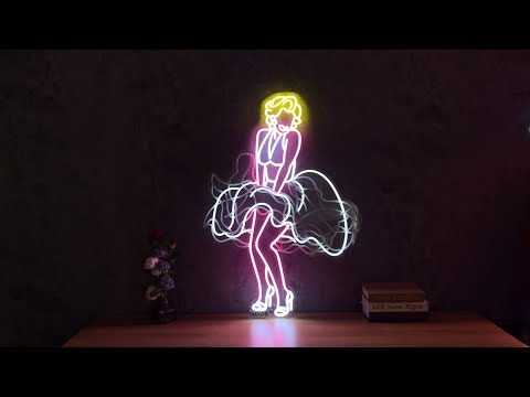 Custom Made Neon Signs, Animated Marilyn Monroe Neon Sign, LED