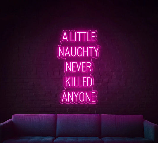 A little Naughty Never Killed Anyone Neon Sign
