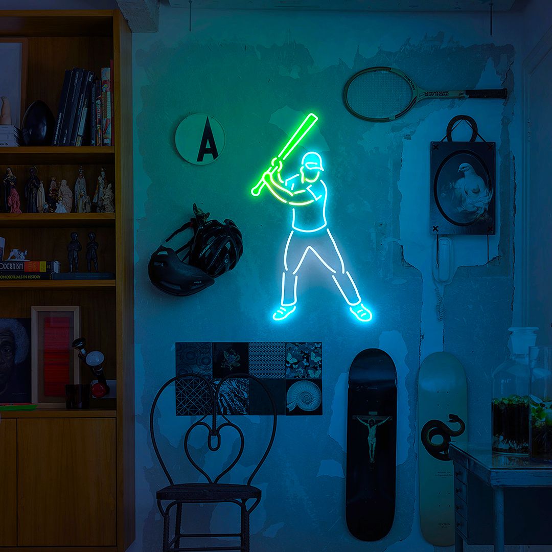 Baseball Game Neon Sign