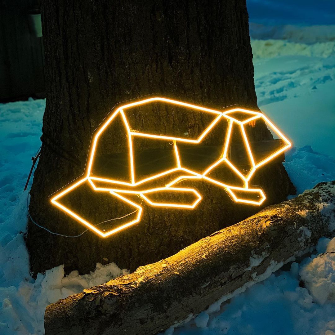 Beaver Animal Neon Sign