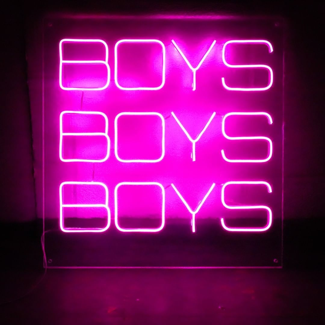 Boys Boys Boys Neon Sign