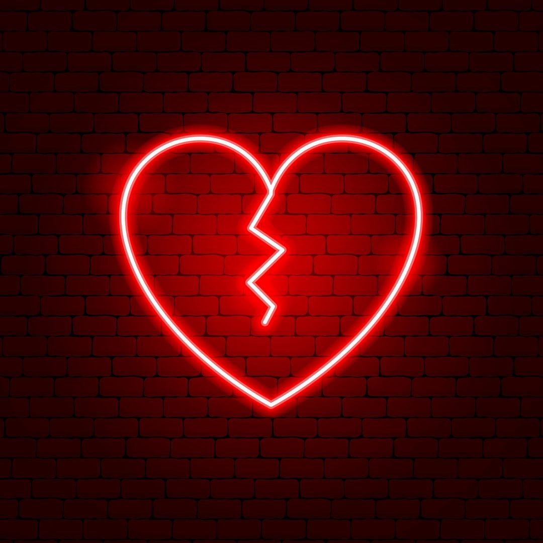 Broken Heart Neon Sign