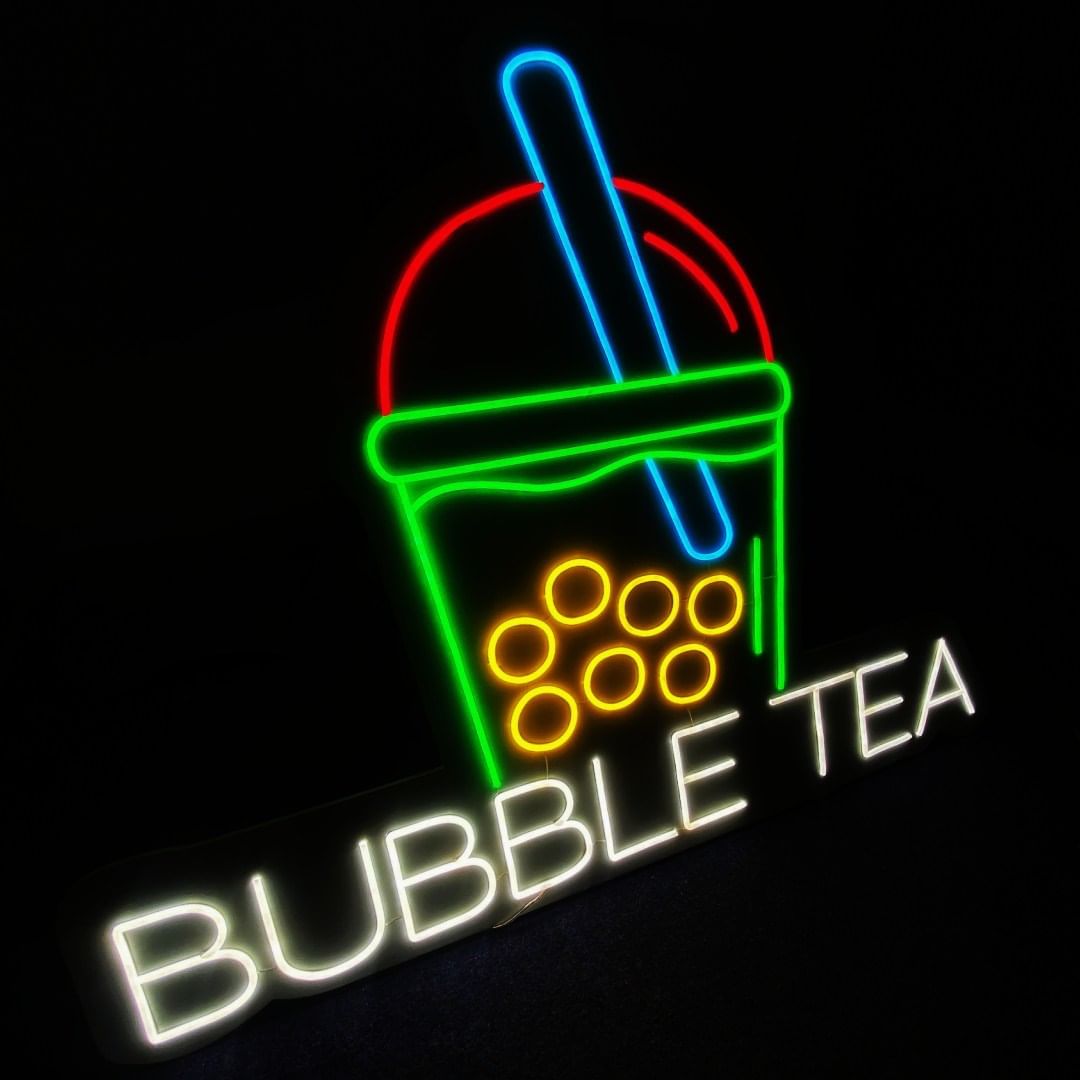 Bubble Tea Drink Neon Sign