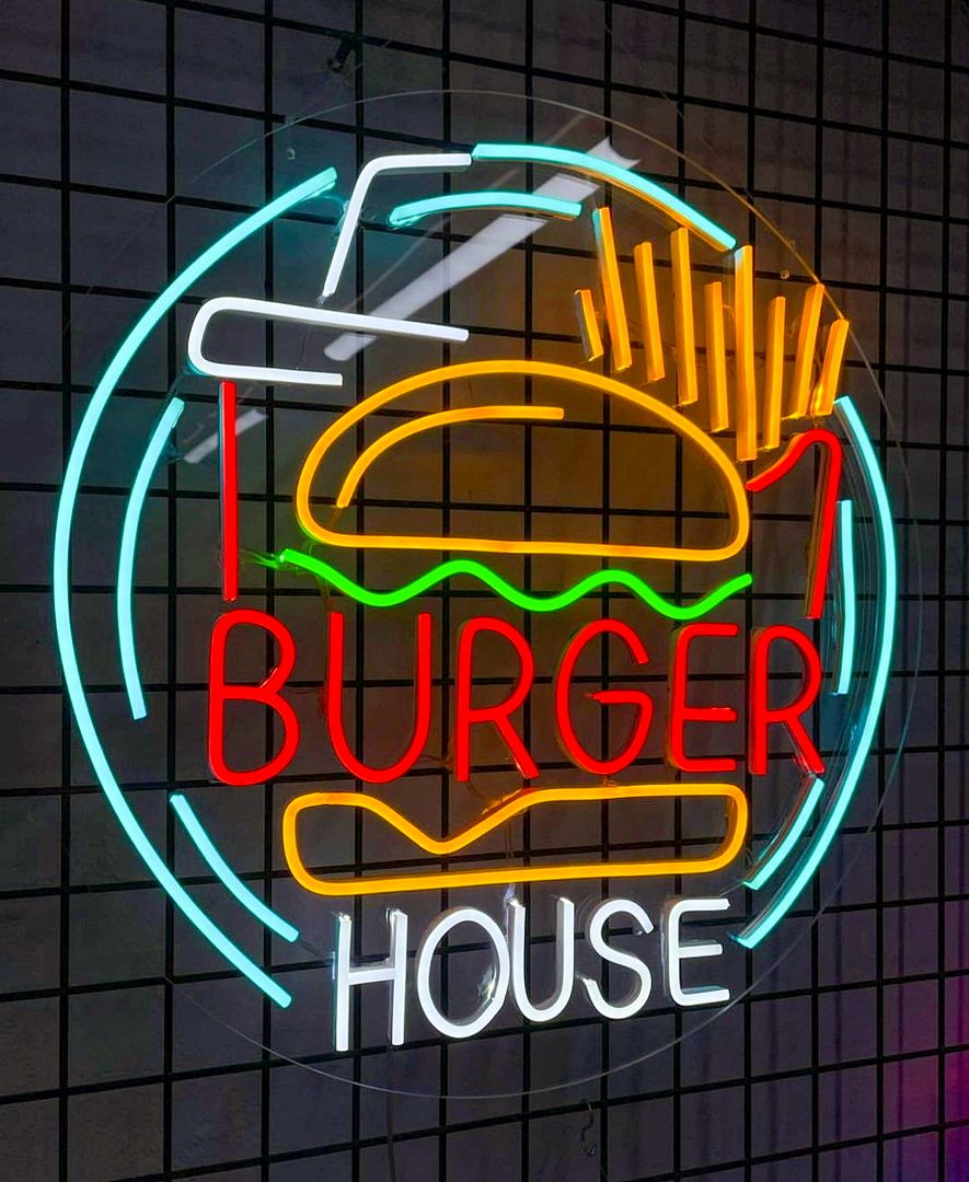 Burger House Neon Sign