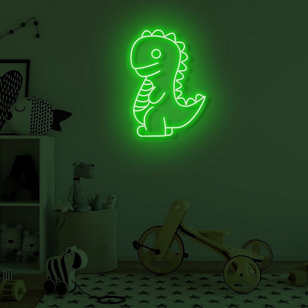 Cartoon Dinosaur Neon Sign