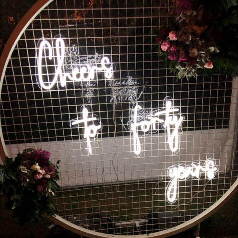 Cheers to Forty Years Neon Sign