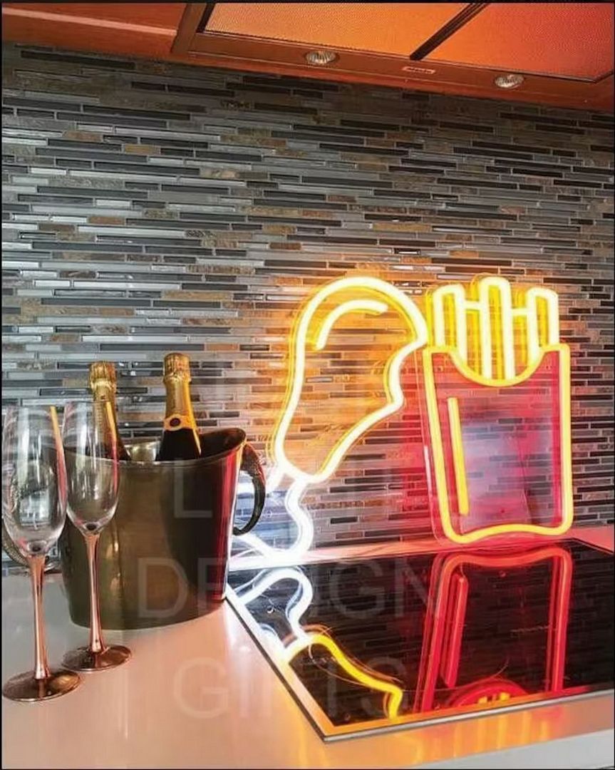 Chicken and Fries Neon Sign