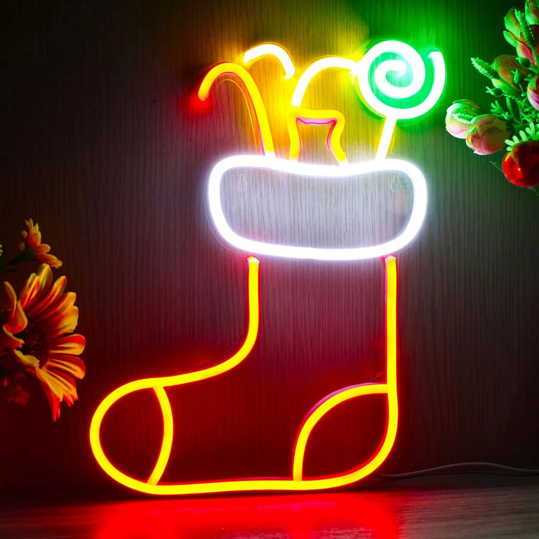 Christmas Stocking Neon Sign