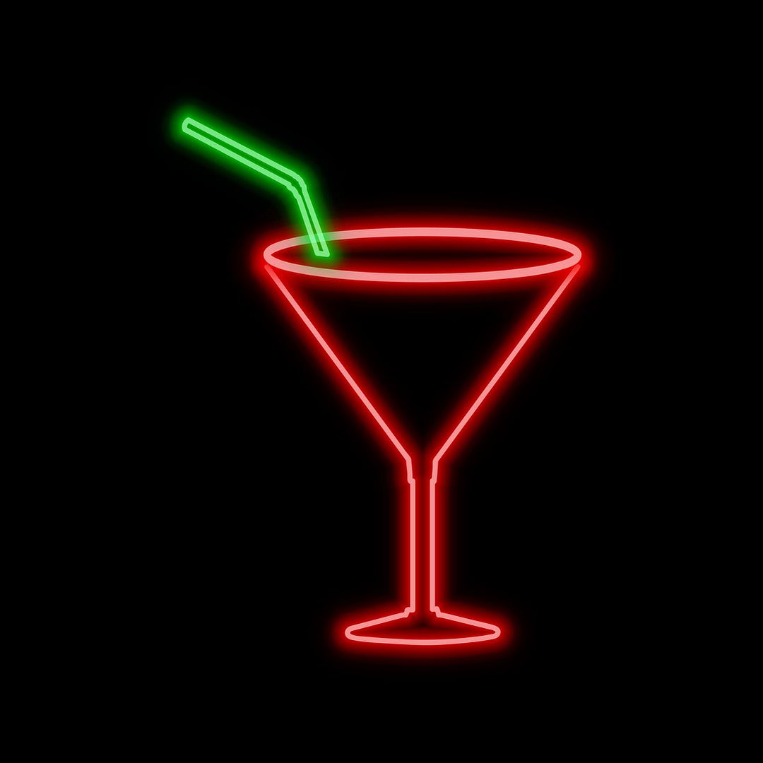 Cocktail Glass Neon Sign