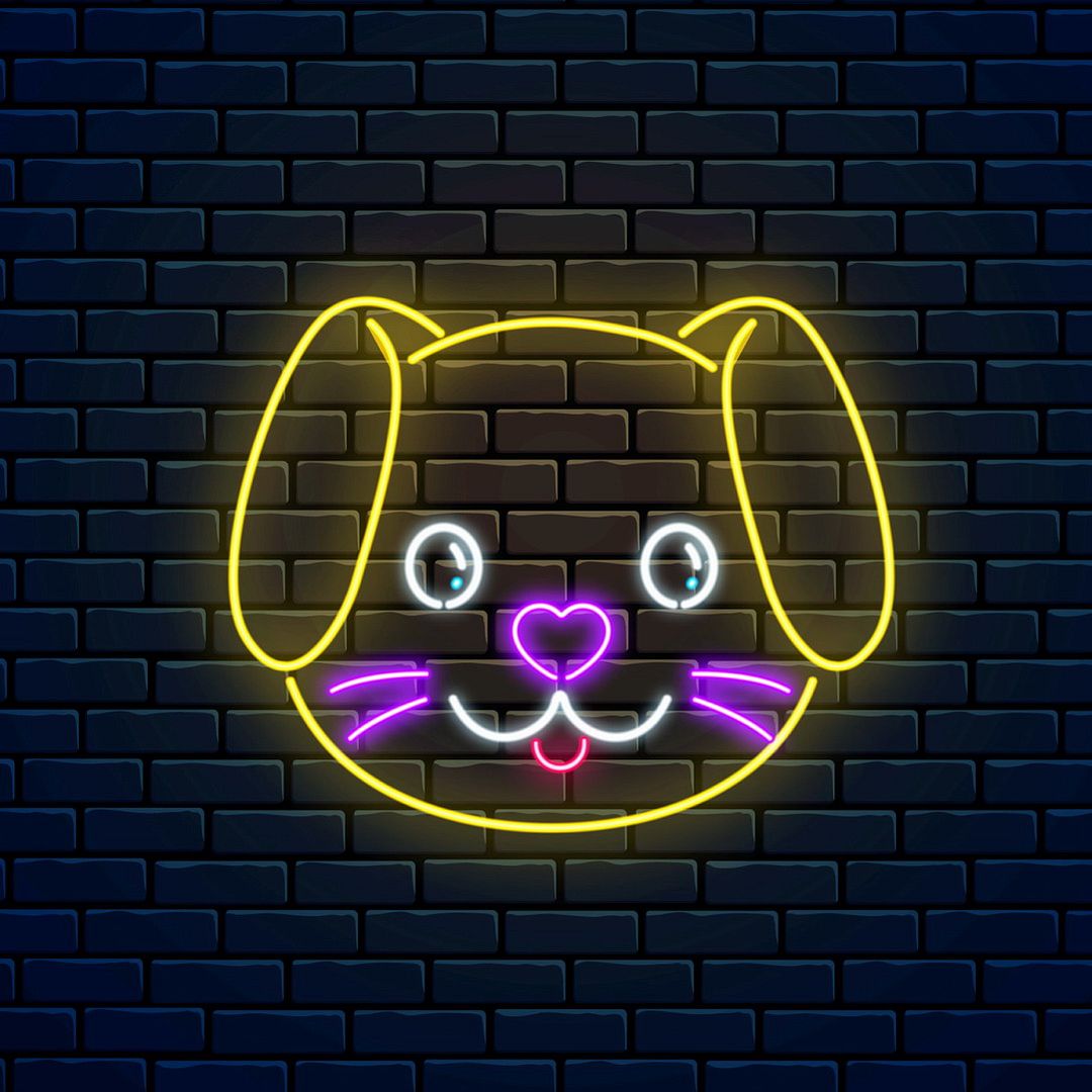 Cute Dog Neon Sign