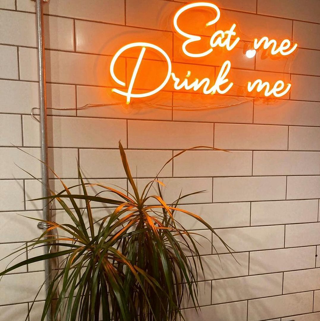 Eat Me Drink Me Neon Sign