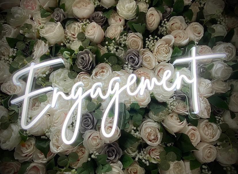 Engagement Neon Signs, Neon Lights, LED Neon Signs for Room, Bars Light Up Signs, Cool Neon Light Signs, Neon Wall Lights
