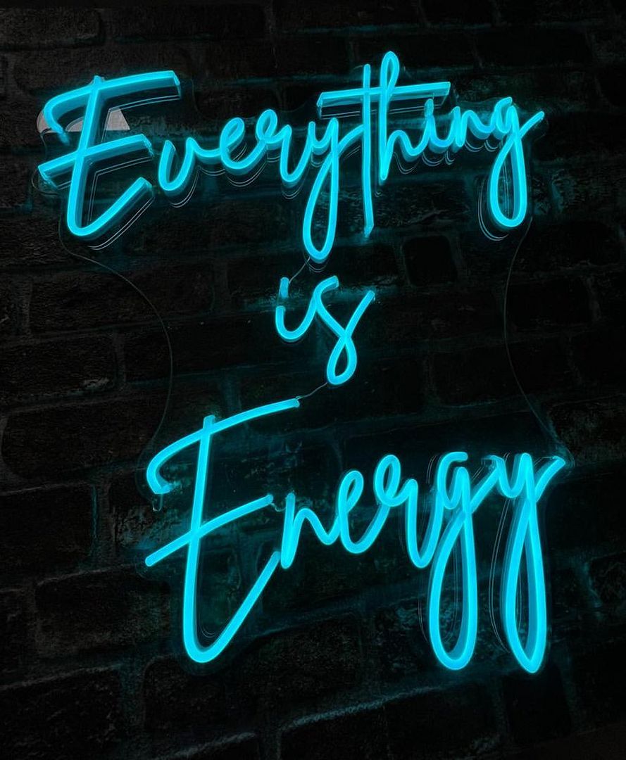 Everything is Energy Neon Signs, Neon Lights, LED Neon Signs for Room, Bars Light Up Signs, Cool Neon Light Signs, Neon Wall Lights