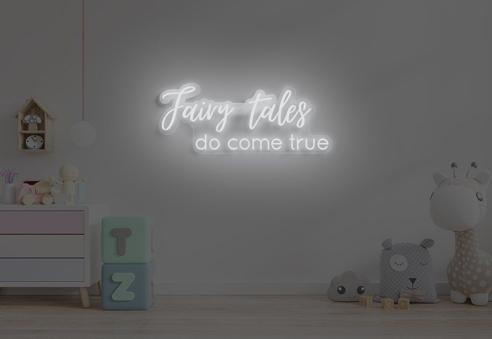 Fairy Tales Do Come True Neon Signs, Neon Lights, LED Neon Signs for Room, Bars Light Up Signs, Cool Neon Light Signs, Neon Wall Lights