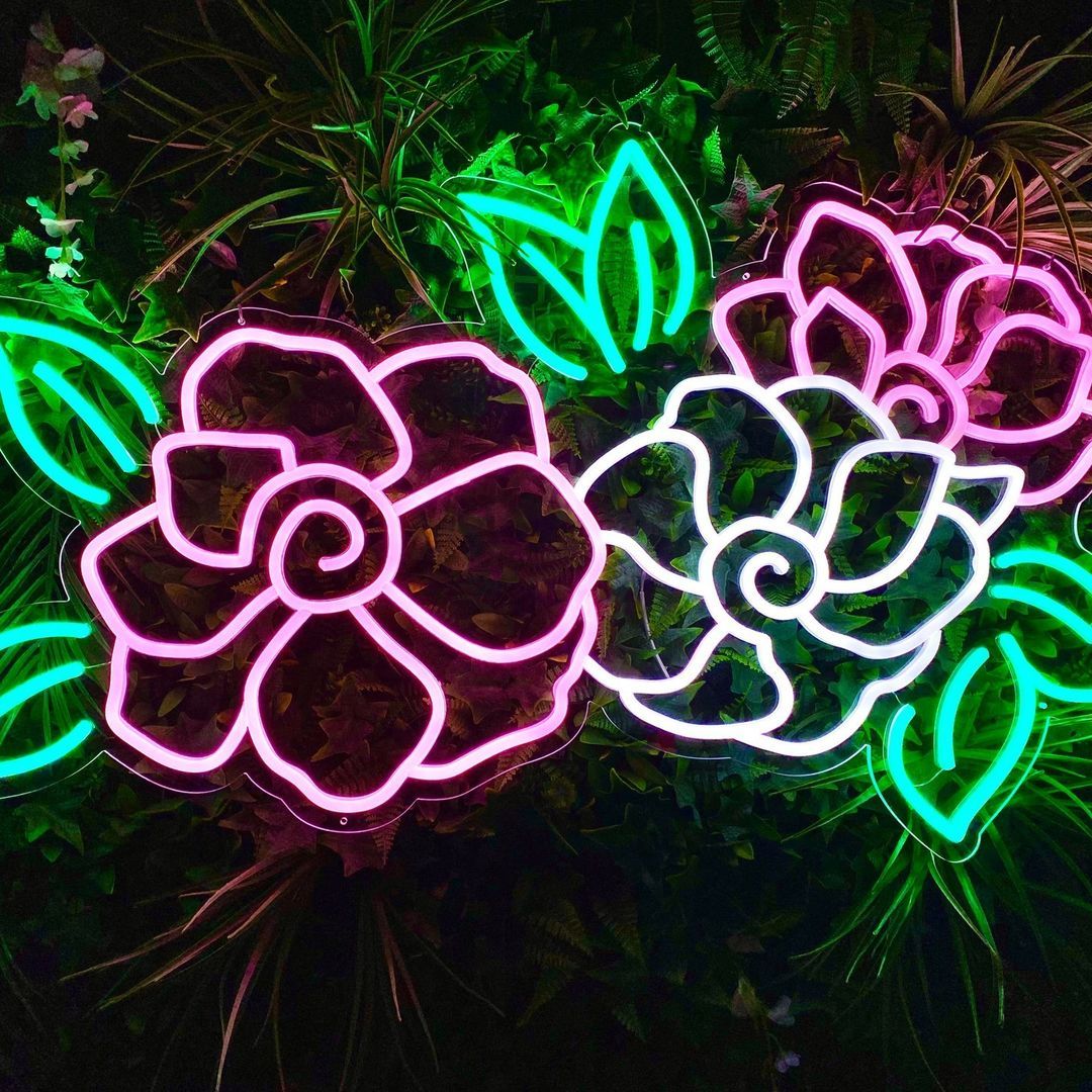 Flowers Neon Signs, Plug-in or Battery Powered Neon Lights
