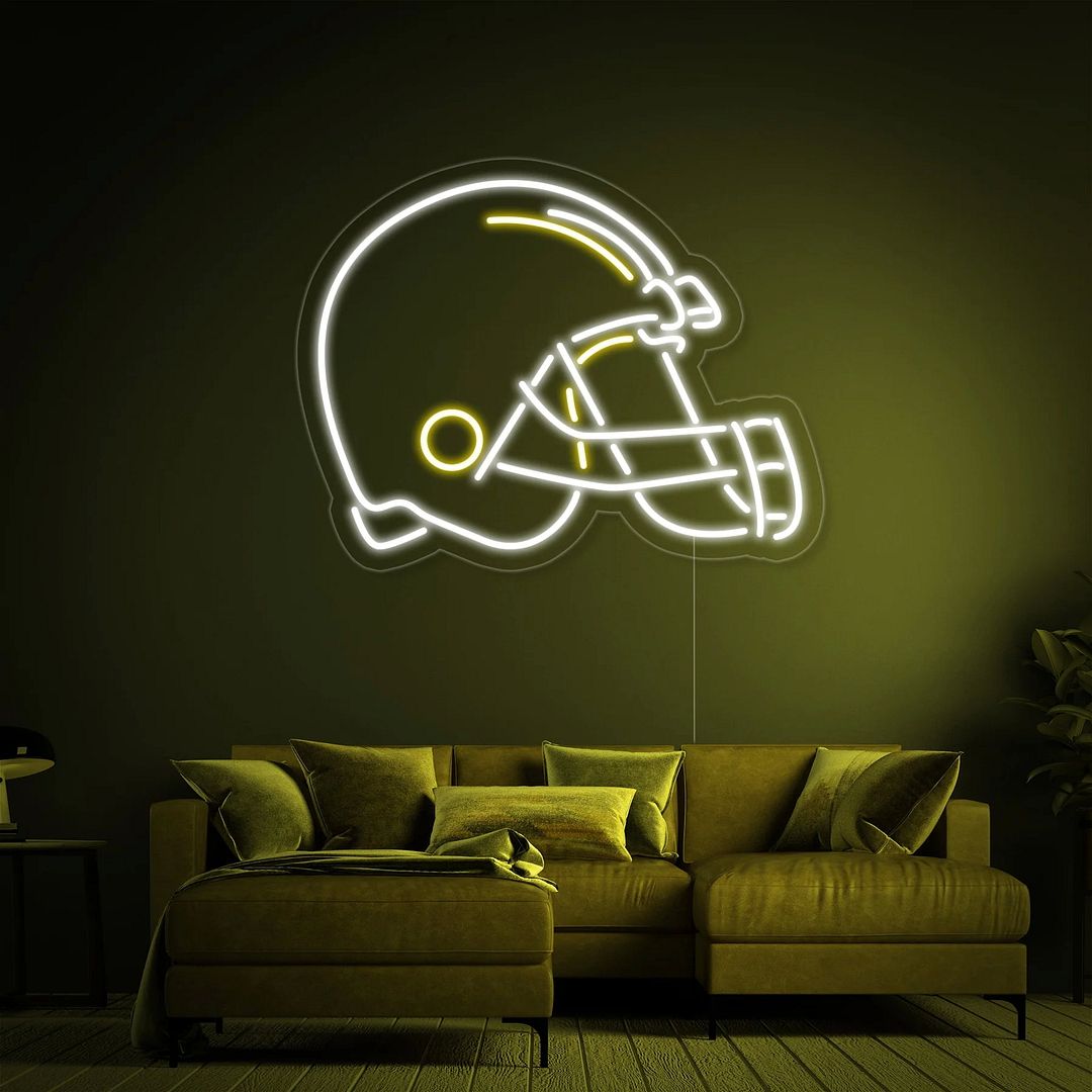 custom football helmet wall art Custom Made Neon Signs, Football Helmet Neon Sign, LED Business Sign