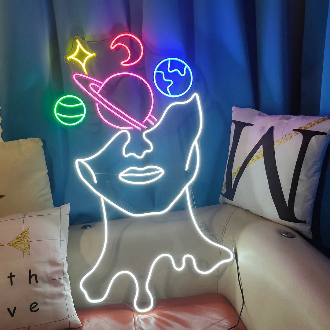 Galaxy Brain The Solar System Milky Way Neon Sign