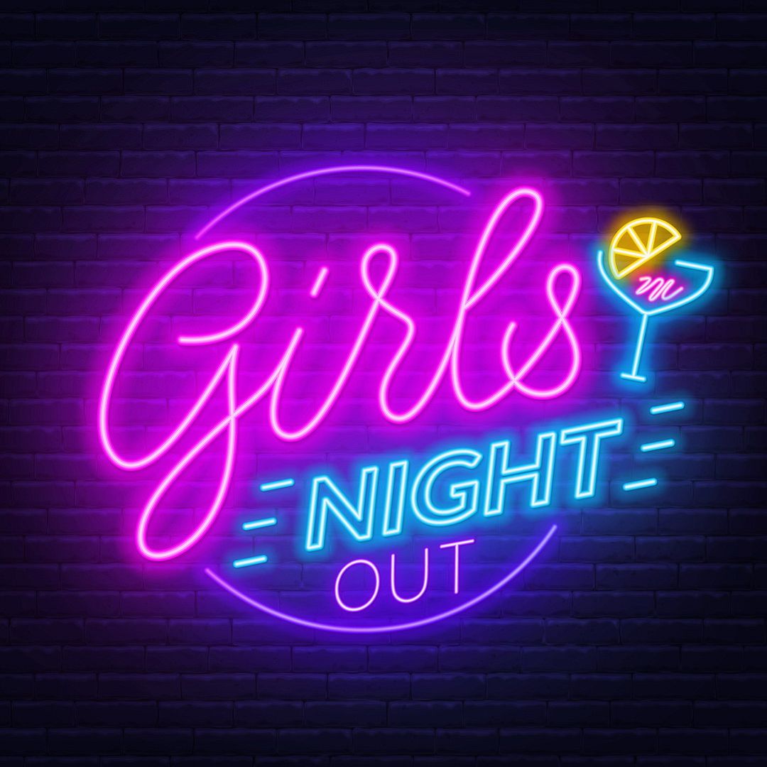 Girls Night Out Cocktail Neon Sign