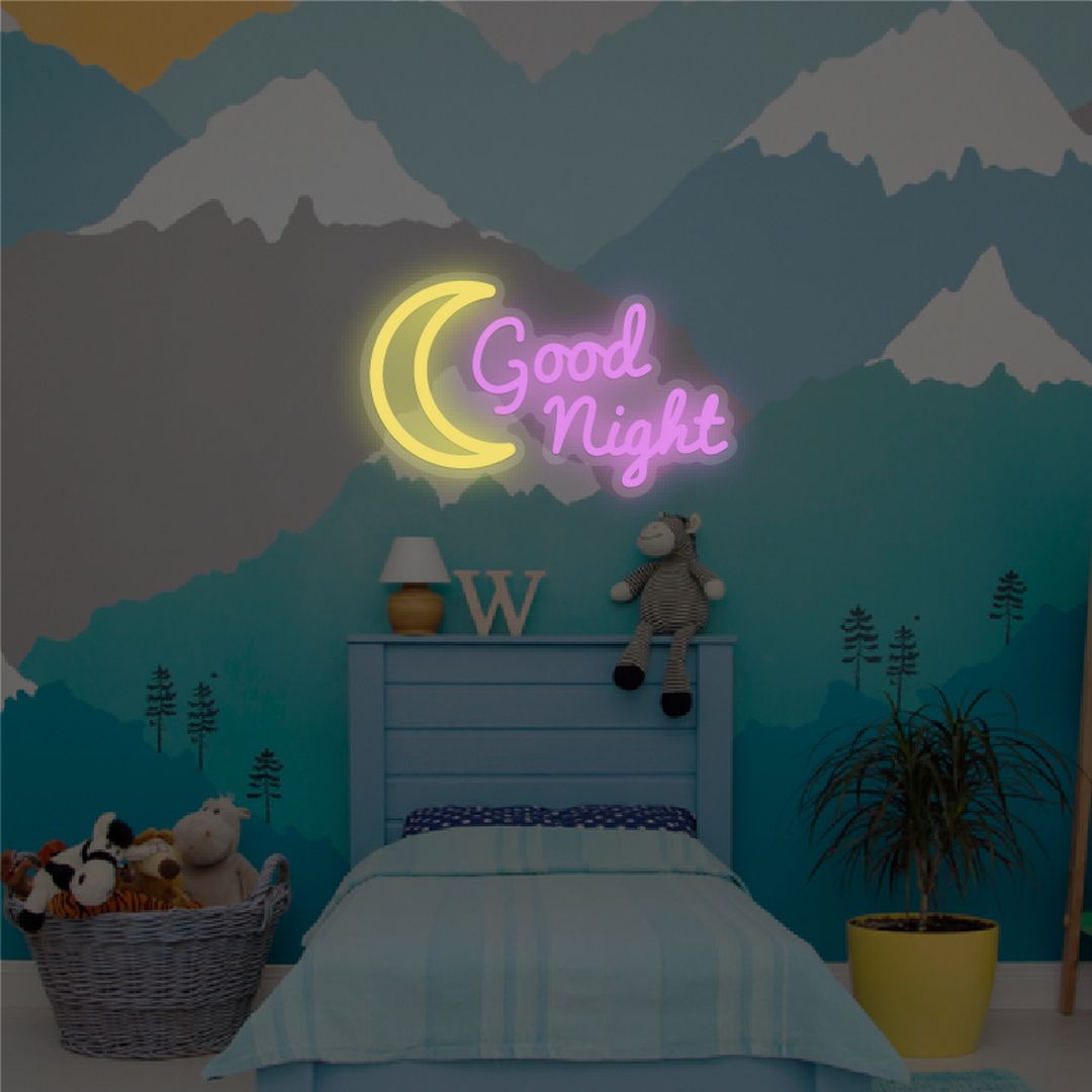 Good Night Moon Neon Sign