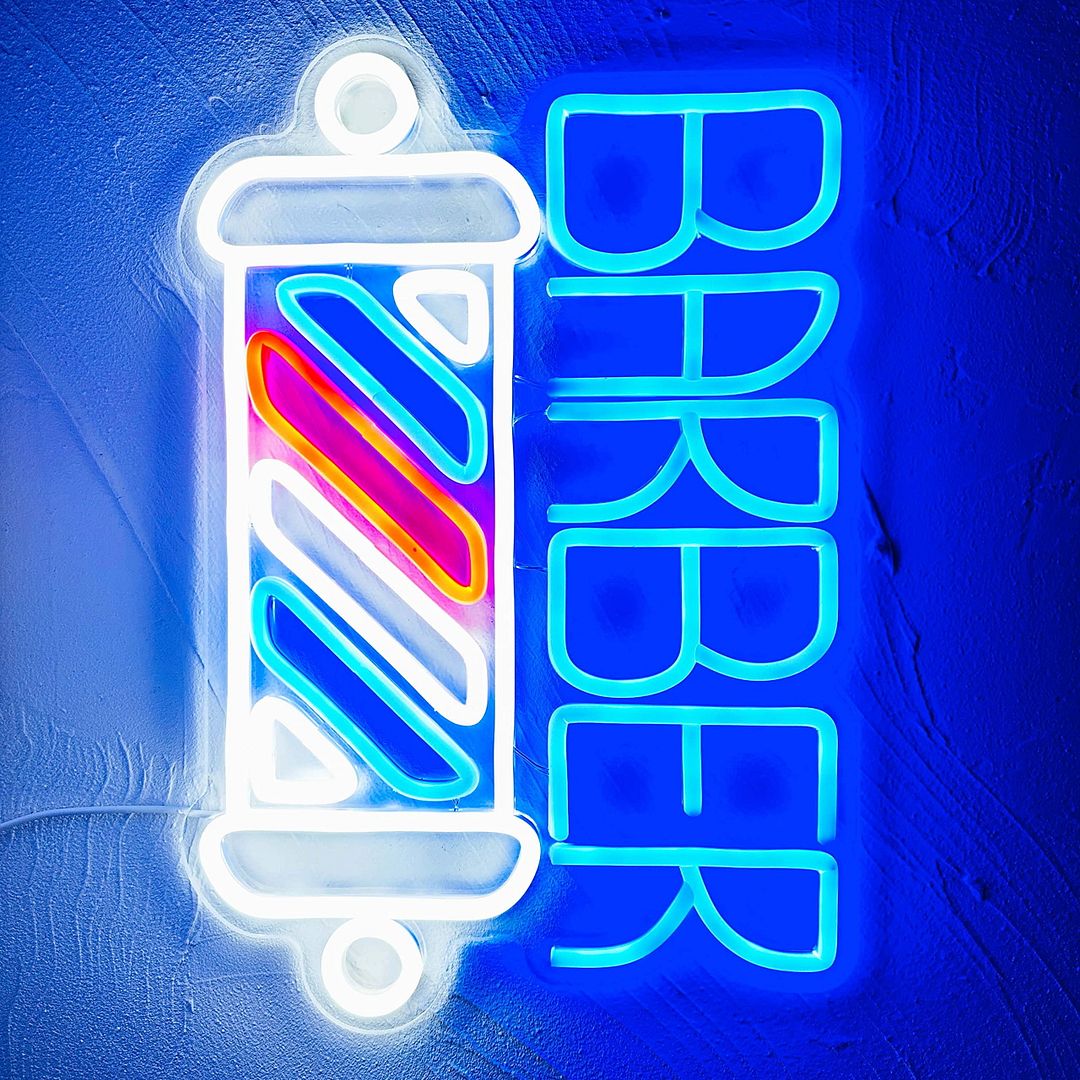 Hair Salon Barber Shop Neon Sign
