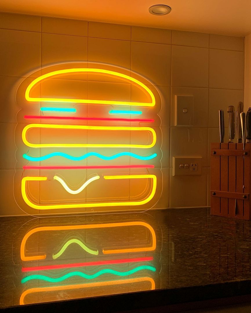 Hamburger Neon Sign