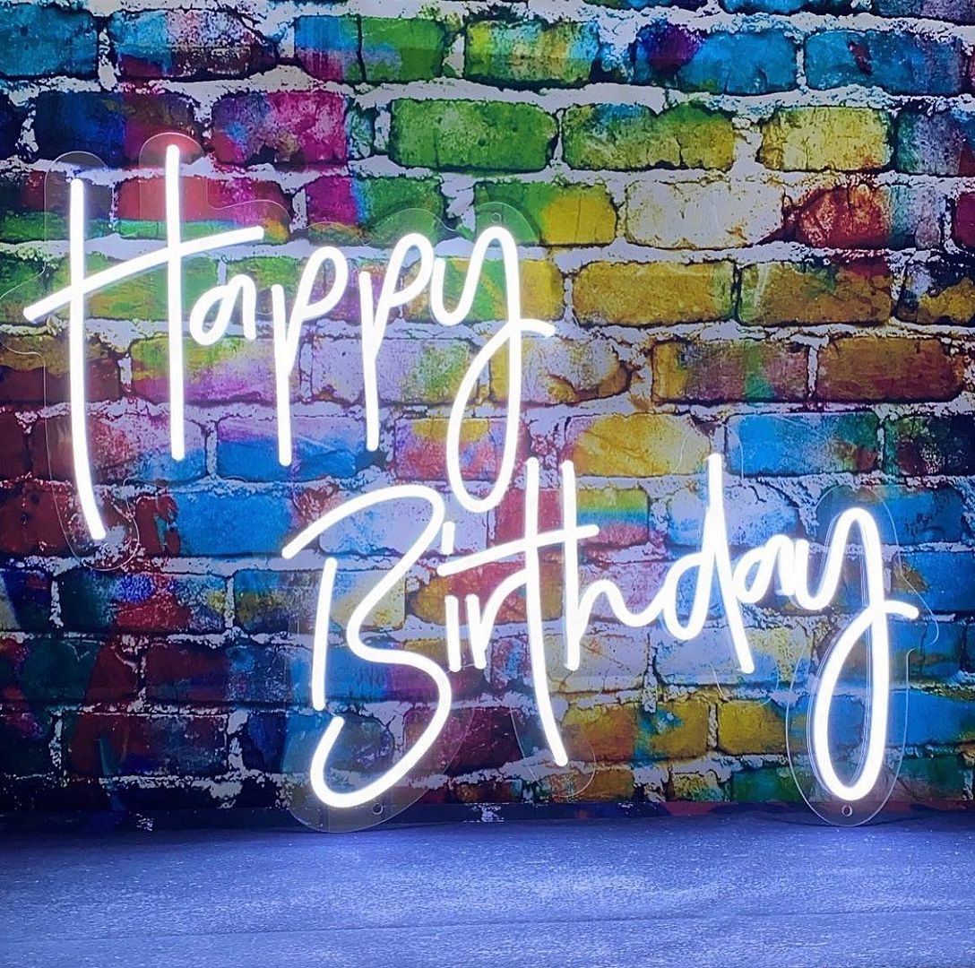 Happy Birthday Neon Sign
