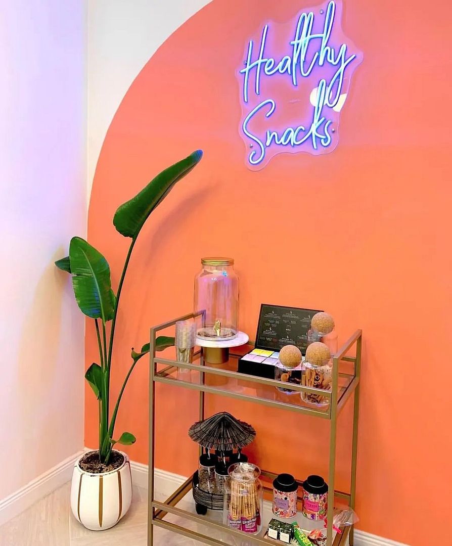 Healthy Snacks Neon Sign