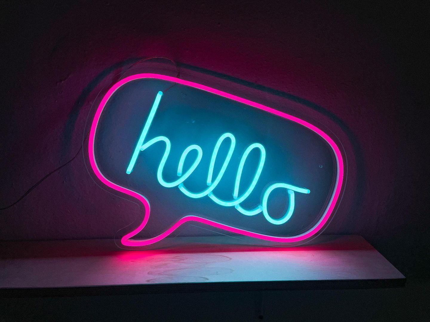 Hello Neon Sign