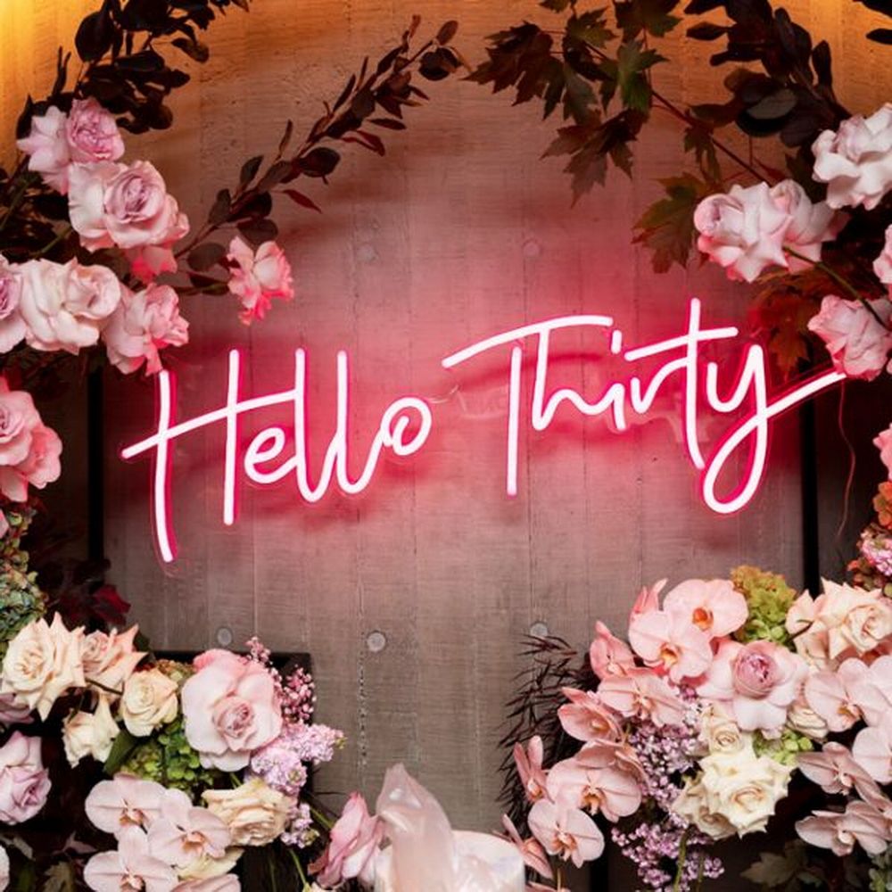 Hello Thirty Birthday Neon Sign
