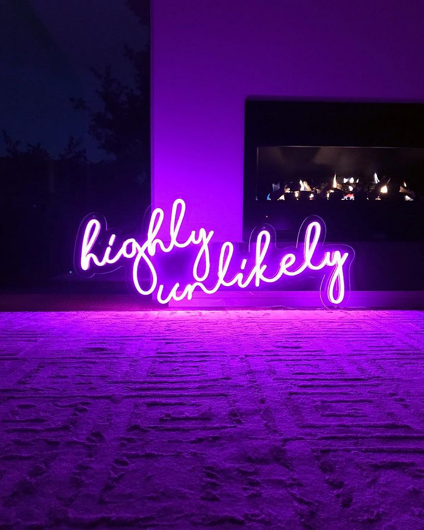 Highly Unlikely Neon Sign