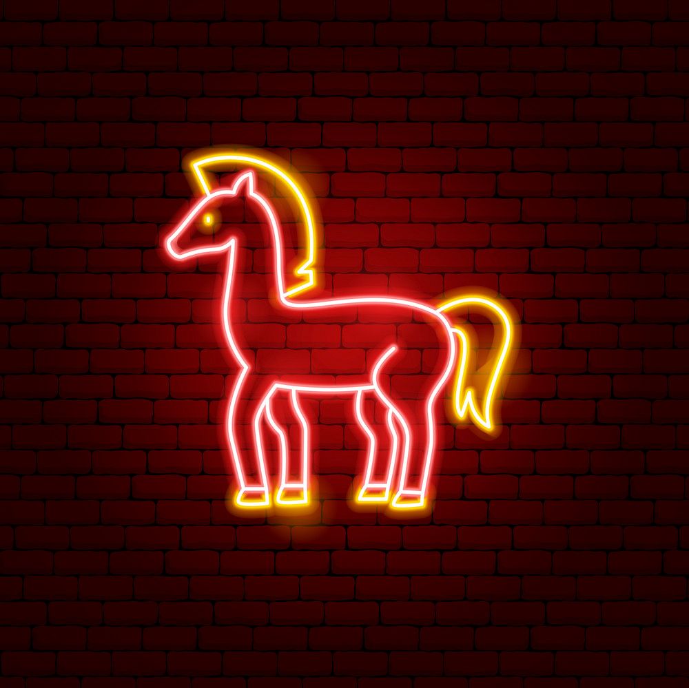 Horse Chinese Zodiac Neon Sign