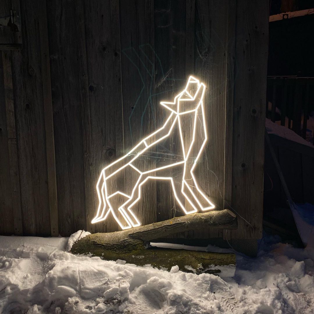 Howling Wolf Neon Sign