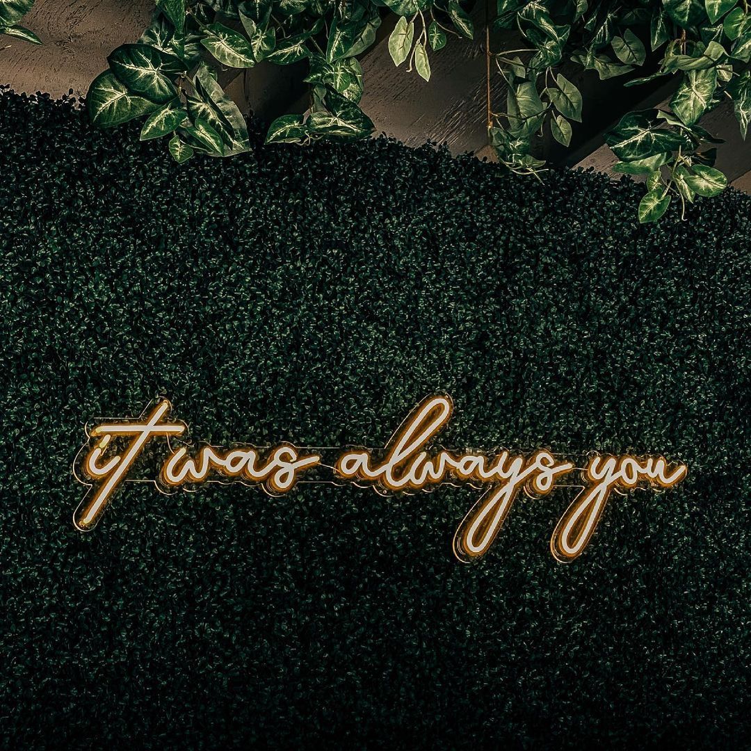 It Was Always You Neon Signs, Neon Lights, LED Neon Signs for Room, Bars Light Up Signs, Cool Neon Light Signs, Neon Wall Lights
