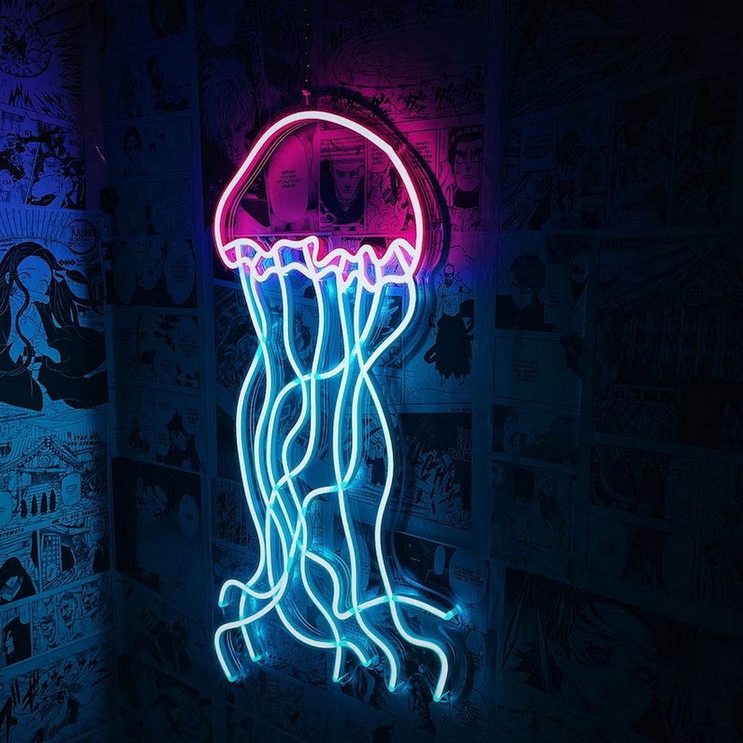 Jellyfish Neon Sign
