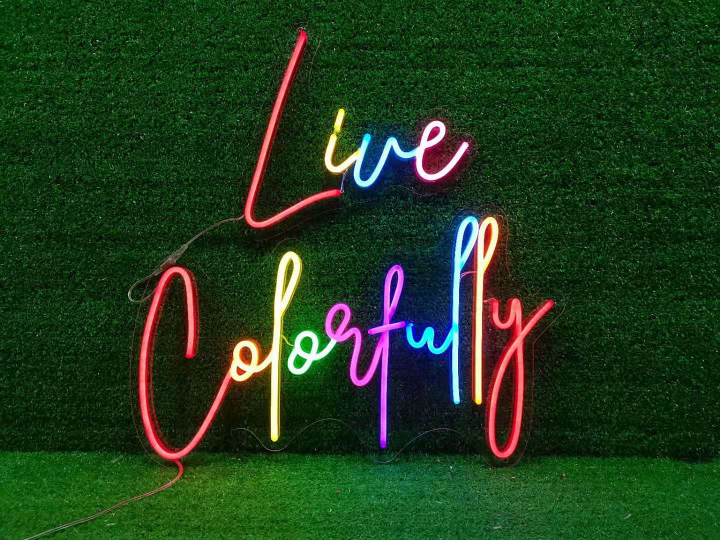 Live Colorfully Neon Sign