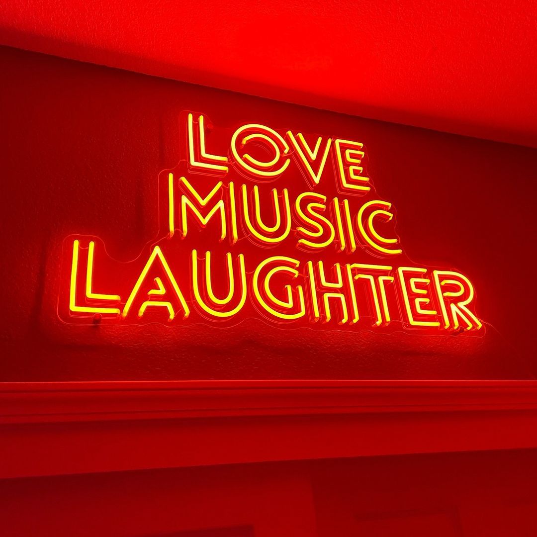 Love Music Laughter Neon Sign