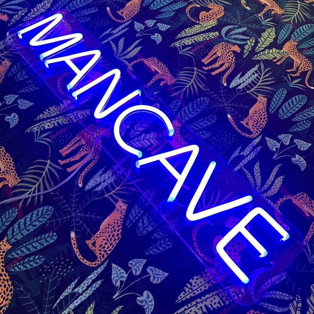 Man Cave Neon Signs, Neon Lights, LED Neon Signs for Room, Bars Light Up Signs, Cool Neon Light Signs, Neon Wall Lights