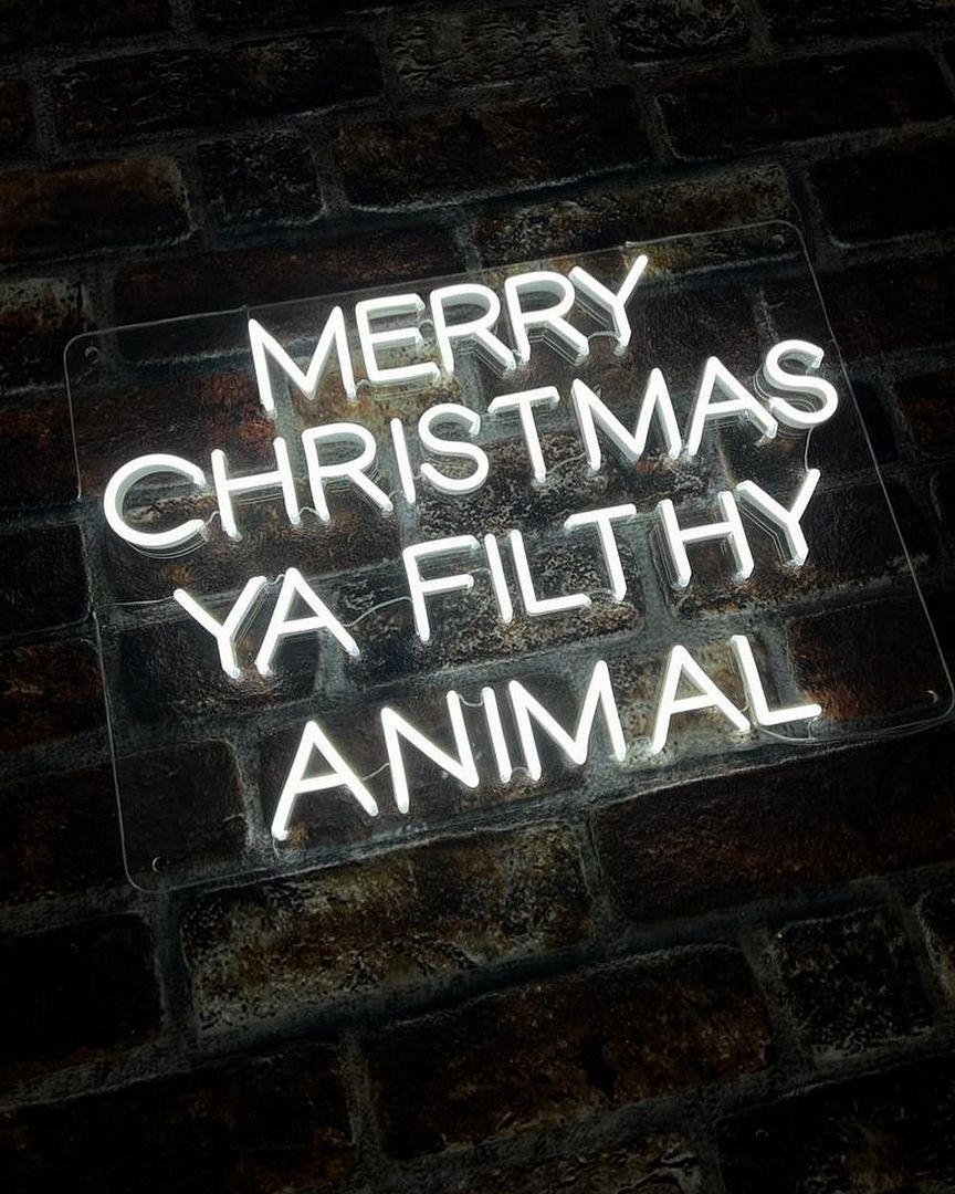 Merry Christmas Ya Filthy Animal Neon Sign