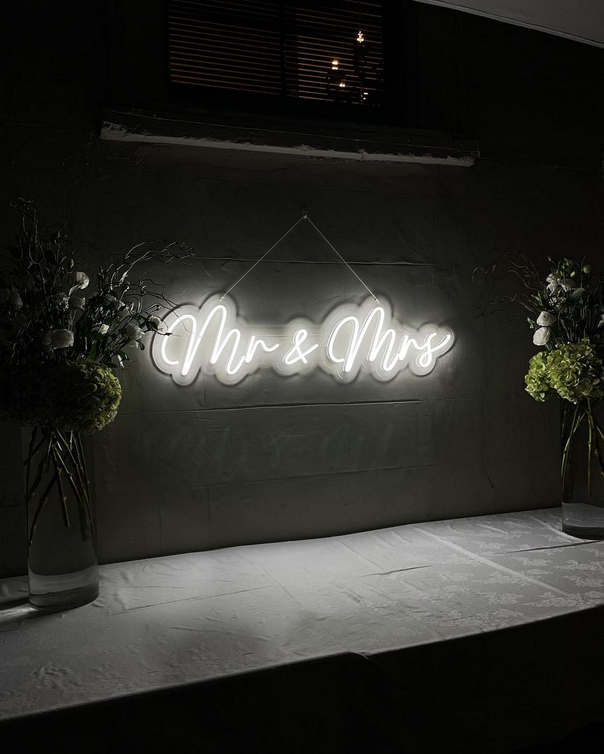Mr and Mrs Wedding Neon Sign