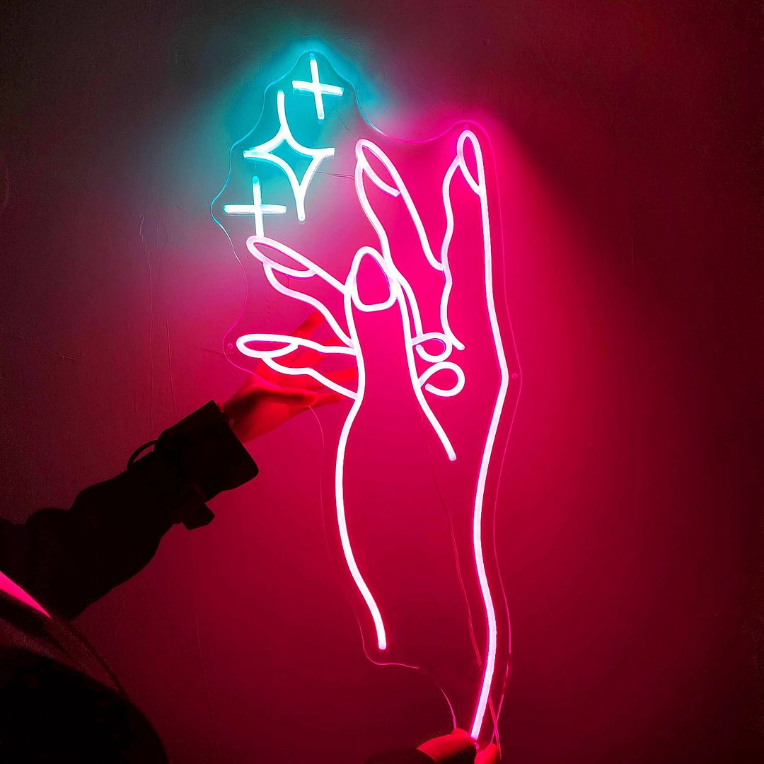 Nails Hand Manicure Store Neon Sign