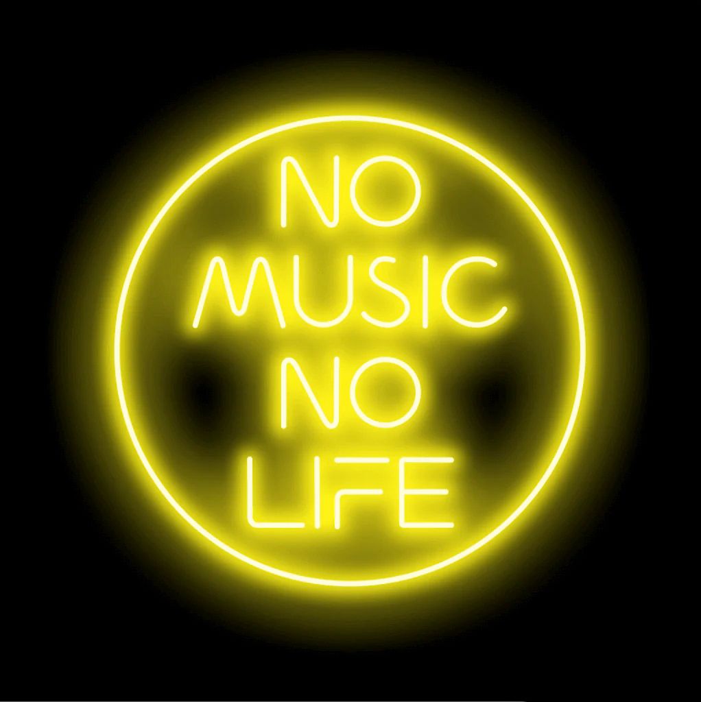 Custom Made Neon Signs, No Music No Life Neon Sign, LED Business 