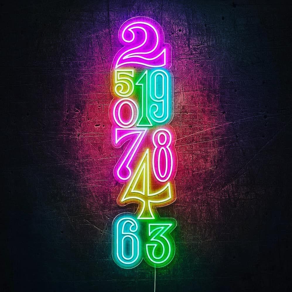 Numbers Neon Sign