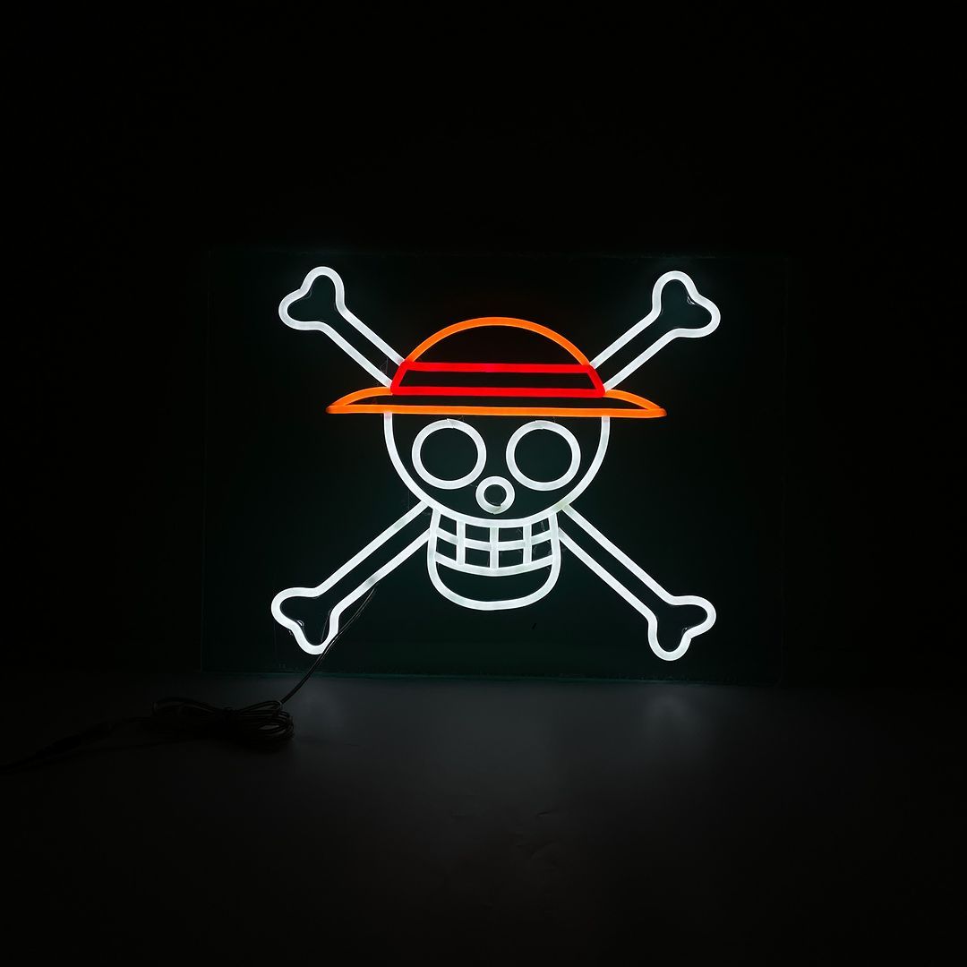Pirate Skull Crossbones Neon Sign