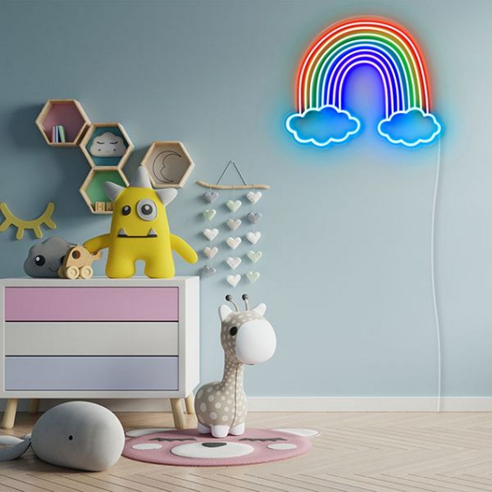 Rainbow and Cloud Neon Sign
