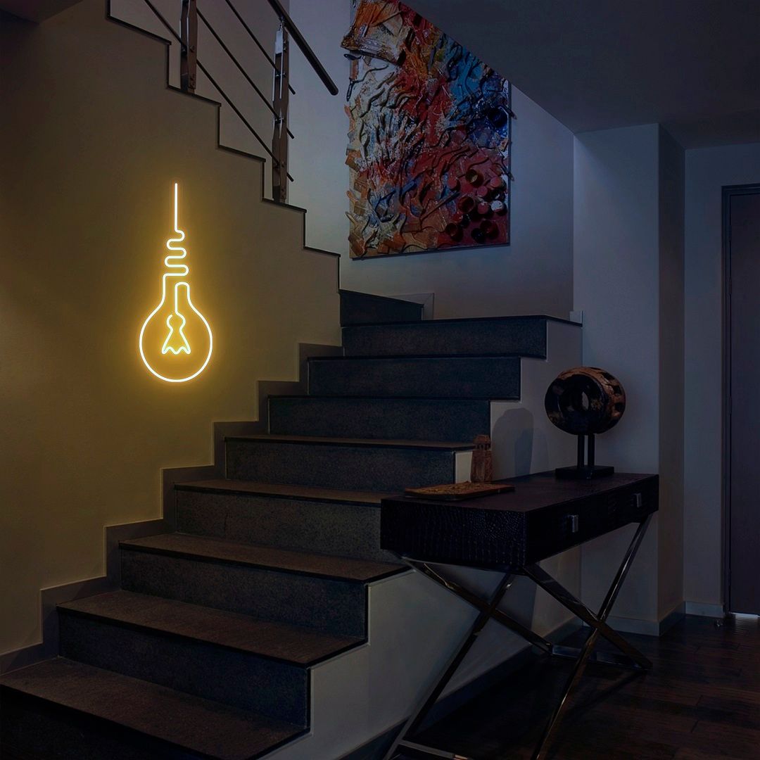 Retro Light Bulb Neon Sign