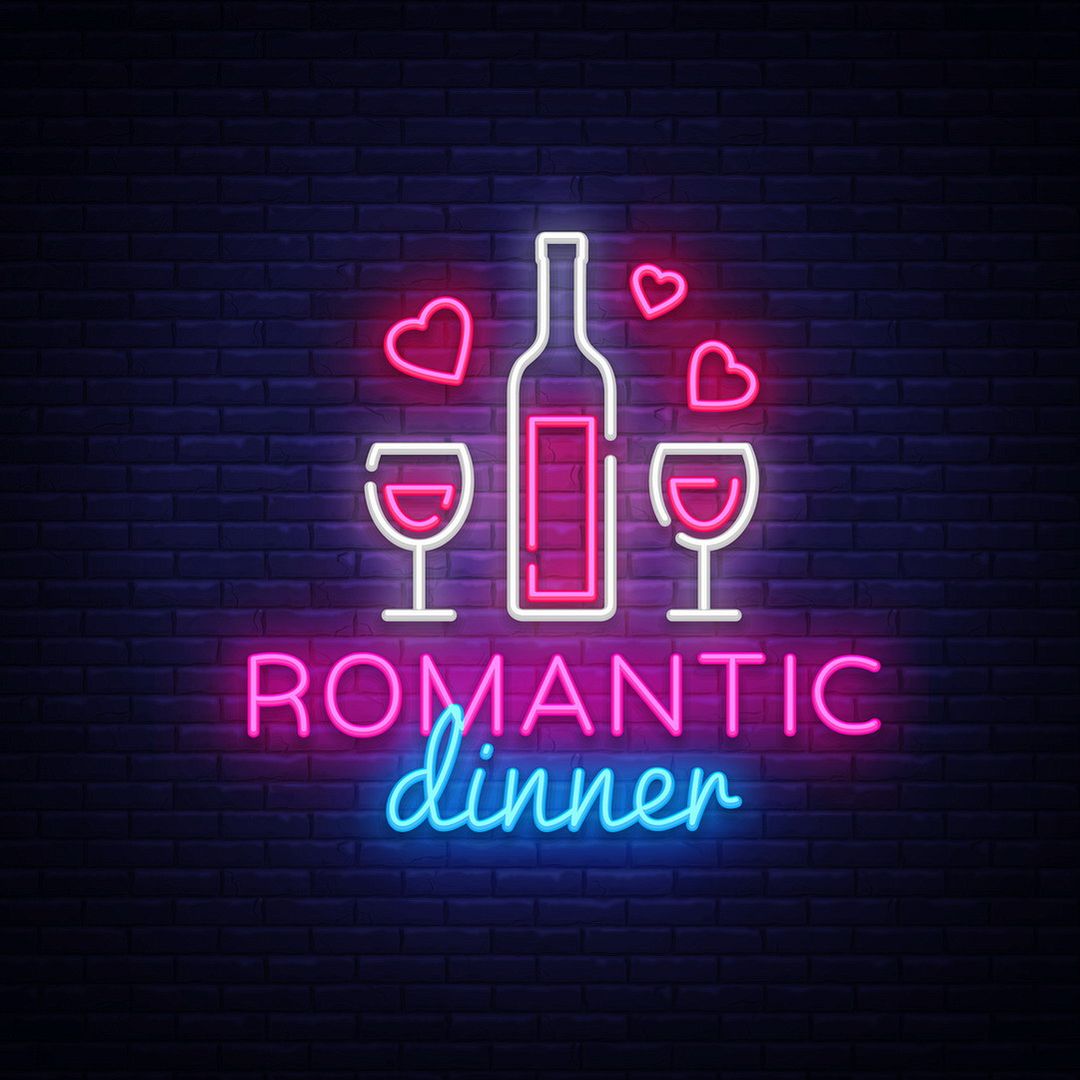 Romantic Dinner Neon Sign